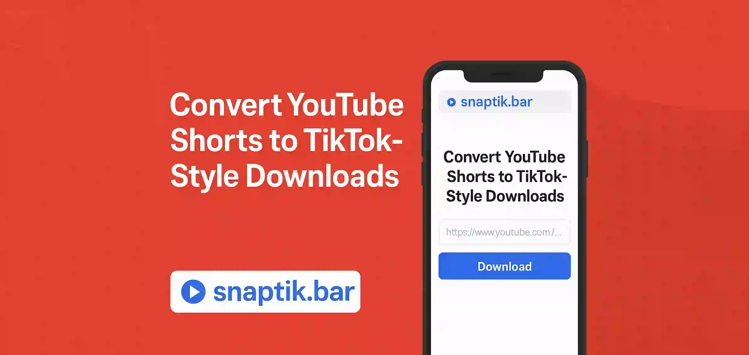 Convert YouTube Shorts to TikTok-Style Downloads