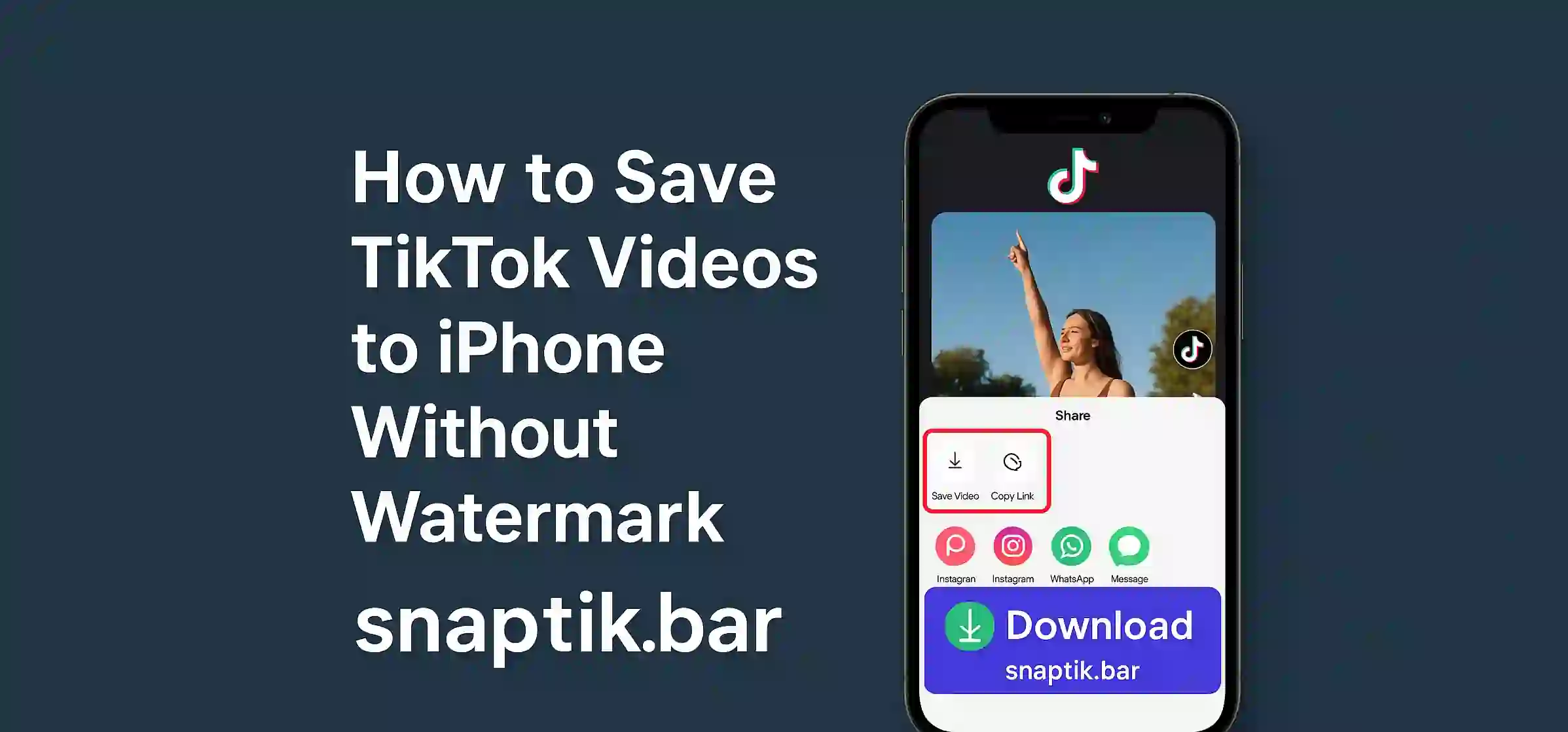How to Save TikTok Videos to iPhone Without Watermark